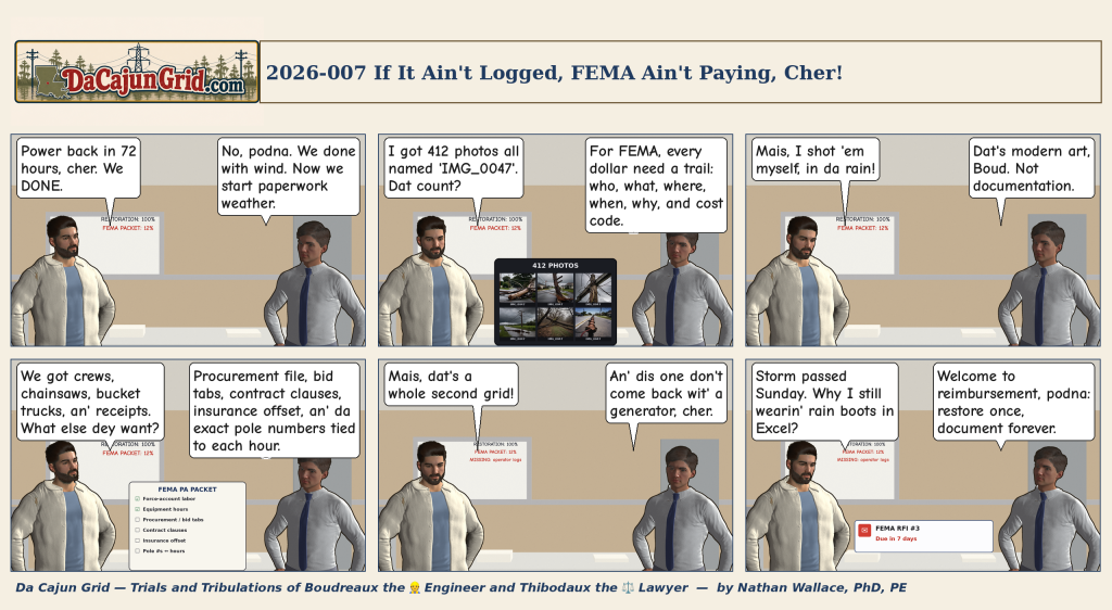 Episode 2026-007 β If It Ain’t Logged, FEMA Ain’t Paying, Cher!