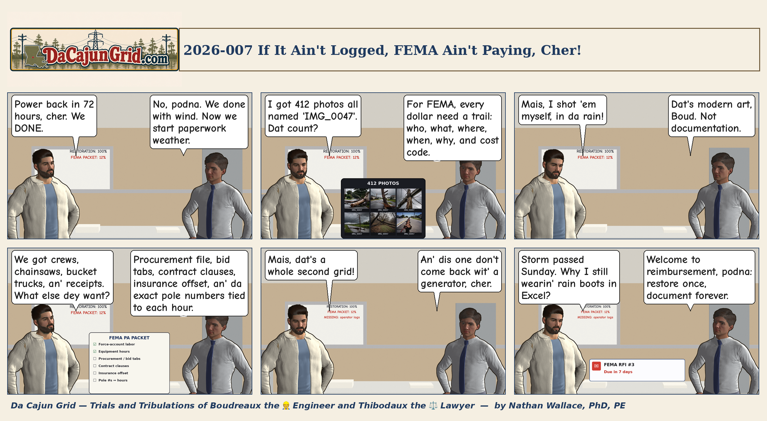 Episode 2026-007 — If It Ain’t Logged, FEMA Ain’t Paying, Cher!