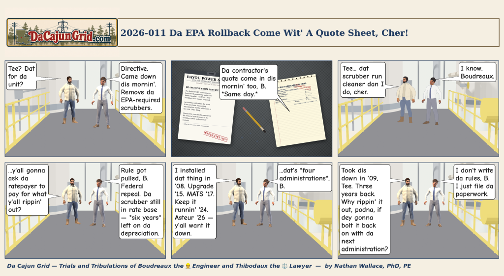 Episode 2026-011 β Da EPA Rollback Come Wit’ A Quote Sheet, Cher!